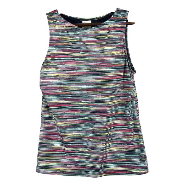 Lands' End Other - Lands End Womens 10 Tankini Swim Top Built In Bra Striped Multicolor Beach Pool